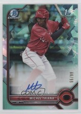 2022 Bowman Sapphire Edition Chrome Prospects Aqua 55/99 Michel Triana Auto 03j5