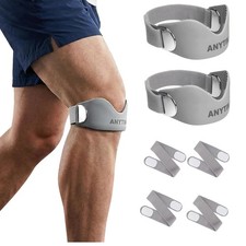 Anytin Silicone Patellar Tendon Support Strap 2 Pack, Adjustable Patella Knee...