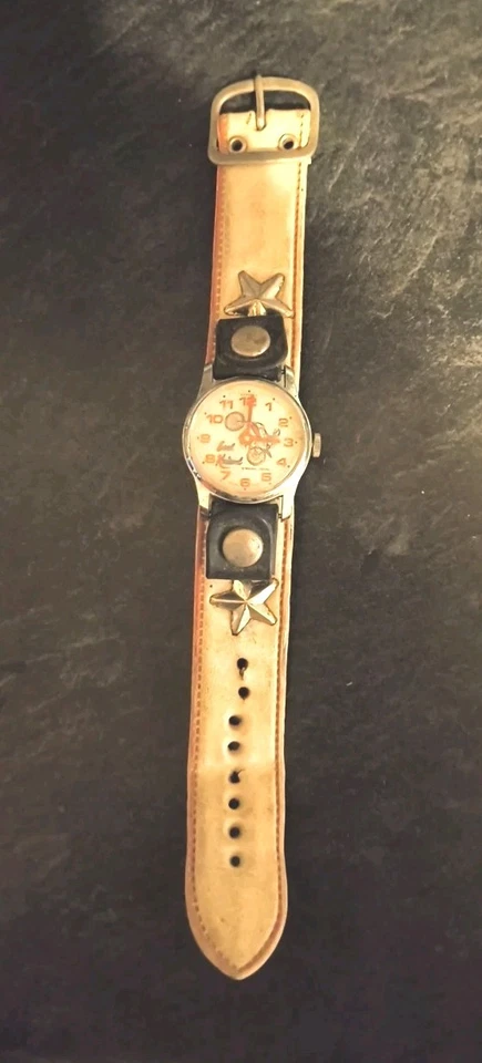 Reloj Evel Knievel 1975 vintage Swiss Bradley - funciona con correa original - necesita Foto 2 de 4