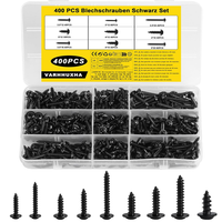 400 StüCk M3 M3,5 M4 M5 Blechschrauben Schwarz Schrauben