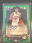 Bowman U Brayden Burries RC Auto Green 80/99 PA-BB Arizona Wildcats