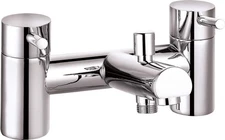 Bathroom Bath Shower Mixer Tap with Kit Chrome Round Lever Mixer Tap Set