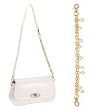 10" Pearl Bag Extender Chain, Replacement Strap, Gold Tone