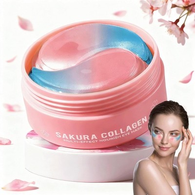 Under Eye Gel Patches 60 Stück - Sakura Kollagen feuchtigkeitsspendende Augenmaske für Augenringe