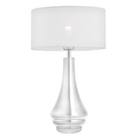 Weiß Durchsichtig Moderne Tischlampe Nachtlampe 1X60W/E27 30X54 [Cm]
