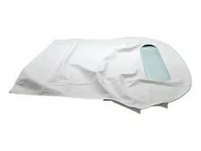 Fits: Volkswagen Beetle 1968-72 Soft Top W/ Plastic Window HAARTZ WHITE Pinpoint
