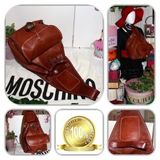 Recherche Moschino Brown Leather Backpack/handbag!
