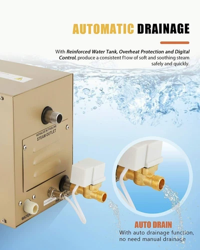 3KW 6KW 9KW Dampfbadgenerator 35-55℃ Sauna Dampfbad Dampferzeuger Bad Türkische - Bild 5 von 27