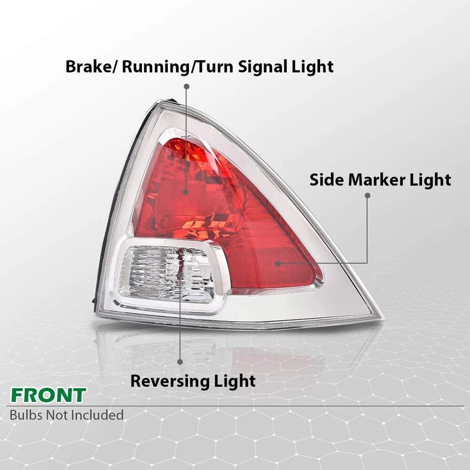 Juego de 2 luces traseras aptas para Ford Fusion 2006-2009 cromadas lado izquierdo y derecho Foto 4 de 4
