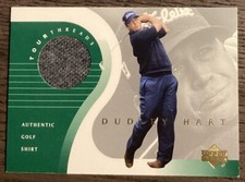 2001 Upper Deck Tour Threads Dudley Hart #TT-DH Authentic Gold Shirt Relic #7193