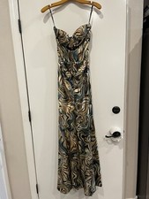 Xscape Joanna Chen Mermaid Dress Animal Print Women’s Size 4