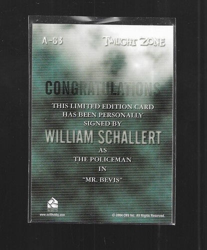 Twilight Zone 4 Science & Superstition 2005 autograph card A-86 Susan Gordon - Picture 2 of 2