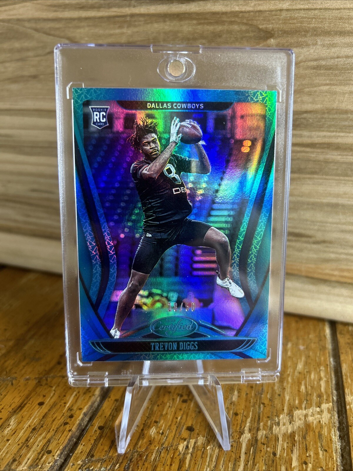 Trevon Diggs 2020 Panini Certified Teal Parallel #/50 Rookie Color Match Cowboys