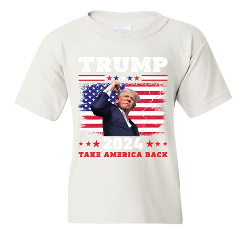 Donald Trump Take America back YOUTH shirt 2024 Never Surrender USA Bulletproof - Picture 7 of 8