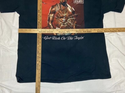 50 Cent Get Rich Or Die Tryin Authentic 2003 Tour Concert Shirt