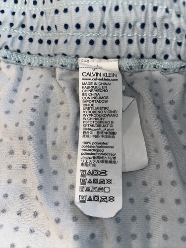 Calvin Klein Womens Fleece Polka Dot Sleepwear Pant ONLY Size L Light Blue/Navy - Picture 6 of 16