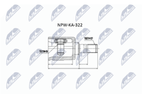 Nty NPW-KA-322 Gelenksatz Antriebswelle Vorderachse Links, Vorderachse Rechts,