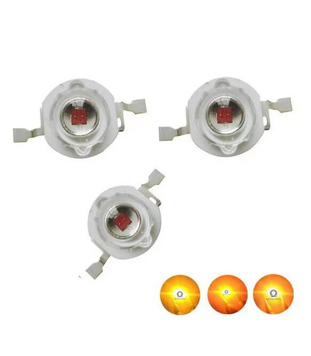 1W 3W High Power LED Chip Yellow 590-595nm Amber 595-600nm Orange 600-605nm Bulb - Picture 19 of 22
