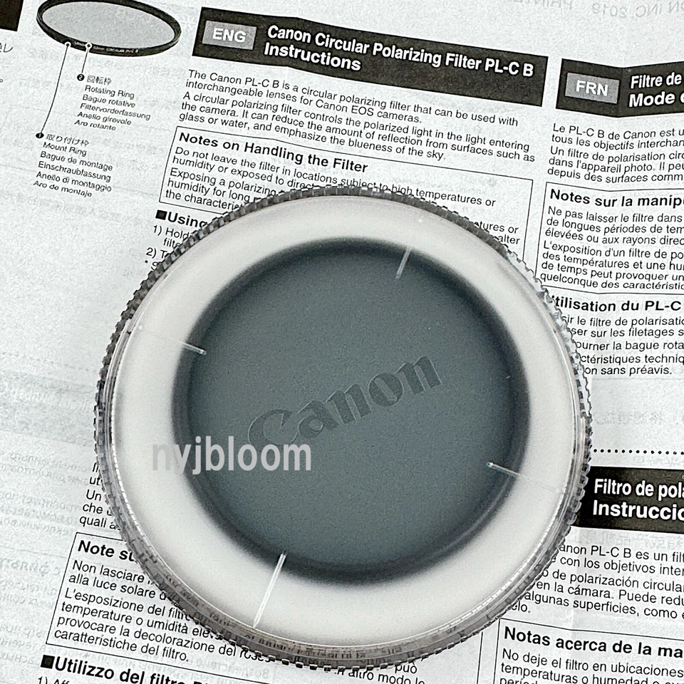 New CANON Circular Polarizing Filter 67mm  PL-C B 67mm Screw-in Filter - Image 4 of 4