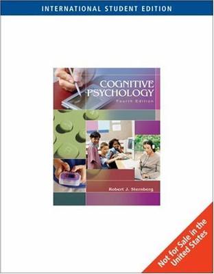 Cognitive Psychology by Sternberg, Robert J. 0495006998 FREE Shipping