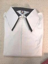 Royal Highness Equestrian Womens Cotton Zip Front Double Collar Show Shirts