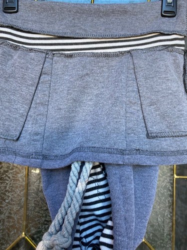 Girls active wear with hoodies light gray/Black and white strip size S (5-6) - Picture 17 of 18