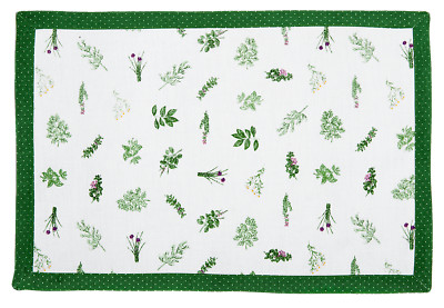 Tischset 48 x 33 cm Baumwolle Kräuter Küchenkräuter Rosemary Clayre & Eef