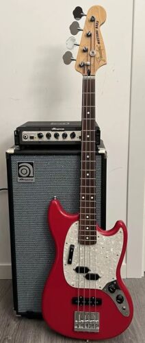 Fender Mustang Bass Torino Red “JMJ Mod” + Nordstrand NM4 + Hard Case - Zdjęcie 1 z 15
