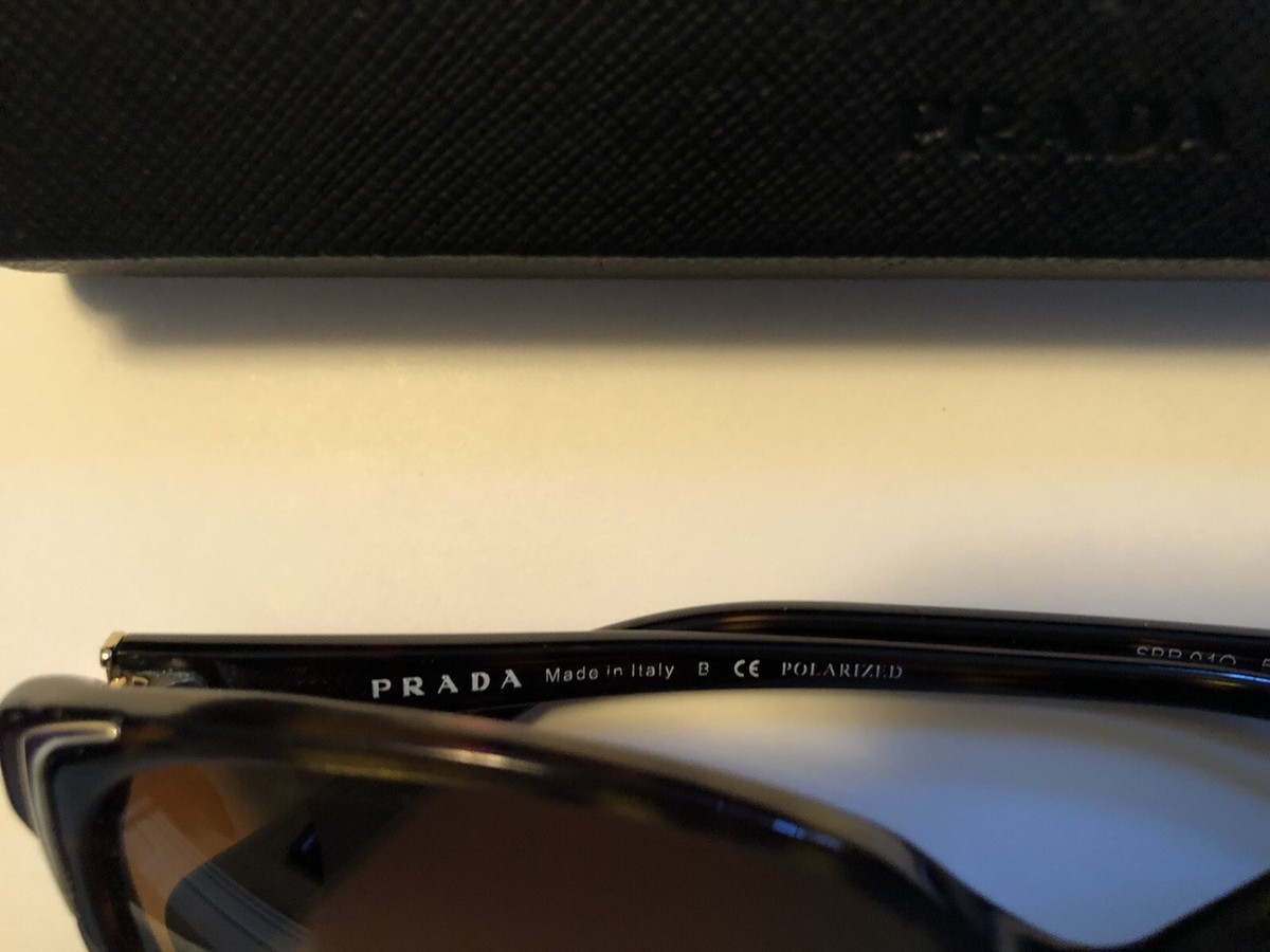 PRADA サングラス SPR 10R ブラウン PRADA Women's SPR 010 Sunglasses Polarized Brown Tortoise