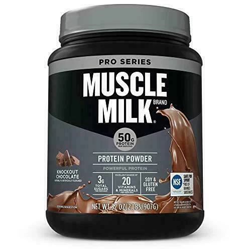 Polvo de chocolate Muscle Milk resistencia y barritas energéticas, bebidas y pastillas