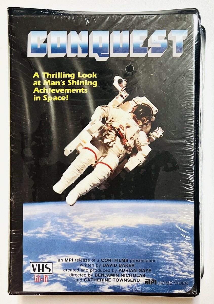 CONQUEST 1985 VHS MPI Double Clamshell 3-Hour Space Exploration