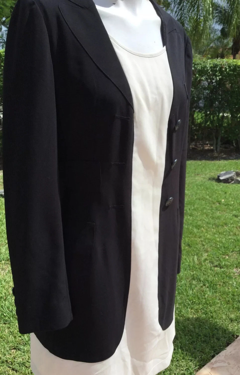 ABITO STILE GIACCA MOSCHINO ECONOMICO E CHIC COLORE NERO E PANNA Tg 8 MADE IN ITALY