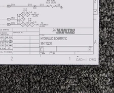 Manitou MHT10230 Telehandler Hydraulic Schematic Diagram Manual