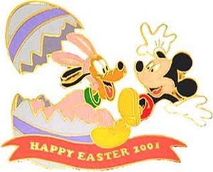 Pluto In Bunny Costume Mickey Mouse Happy Easter 2001 Le 3600