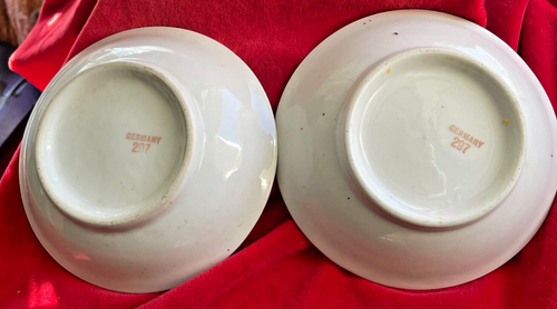 Vintage Lot of 2 Small Floral Bowls Made in Germany and numbered - Picture 5 of 11