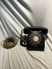 Vintage Retro Rotary Dial Automatic  Electric Telephone 1960's Black Table Penn