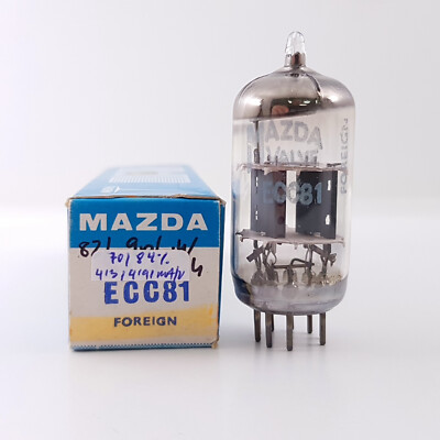 Lot De 2 Tubes Mazda ECC81 (6. CH101) - Paires électroniques Neuves Sous Blister