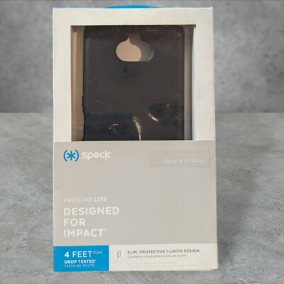 Y1. Speck Presidio Lite Case for Sony Xperia 10 Plus Black