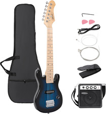 30 Inch Kids Electric Guitar with 5W Amp, Gig Bag, Strap, Cable, Strings and Pic