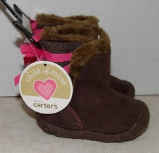 NEW NWT Baby Toddler Girl Child of Mine by Carter's Faux Suede Boots SZ2