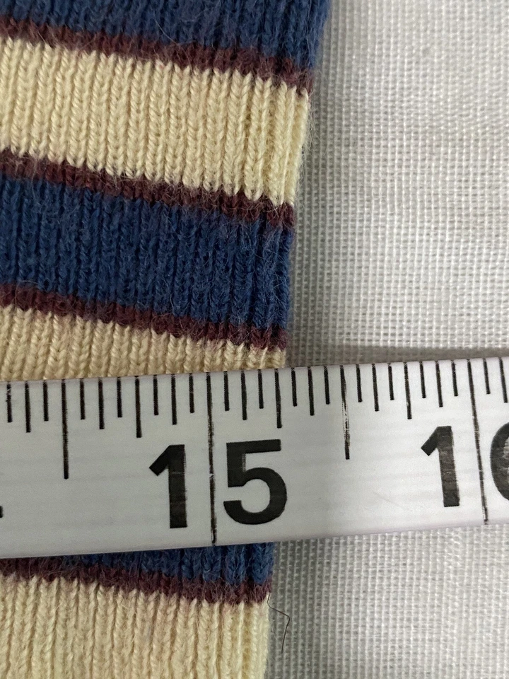 Suéter Pullover Paul Frank Para Hombre Cuello en V Crema Rayas Talla Mediana Foto 4 de 4