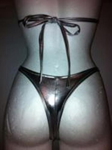 Hammer Cooler Sexy Neckholder String Bikini silber Metallic alle Größen 1 Preis - Bild 1 von 3