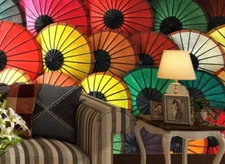 3D Color Umbrella ZHUA14903 Wallpaper Wall Murals Removable Self-adhesive Ann