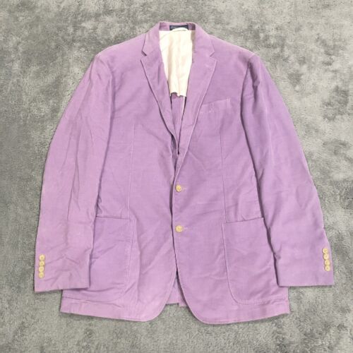 Vintage Polo Ralph Lauren Corduroy Blazer Jacket 44L Made in Italy Surgeon Cuffs
