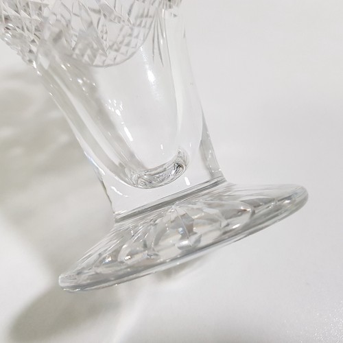 Thomas Webb Art Deco Crystal Cut Glass 15cm Vase Footed England 1920s etching - Picture 19 of 20