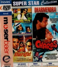 SEETA AUR GEETA - SHARAFAT - CHARAS - DHARMENDRA - BOLLYWOOD 3 IN 1 DVD.