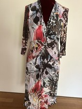 Kleid Klaus Dilkrath, rot / schwarz, Modell Livia, 40, abstraktes Muster