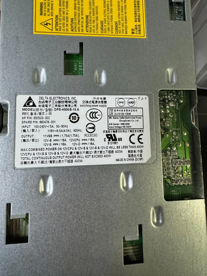 1X DPS-400AB-15 A HP Z1 power supply 650503-002 860478-001 400W Fast Shipping - Image 2 of 2