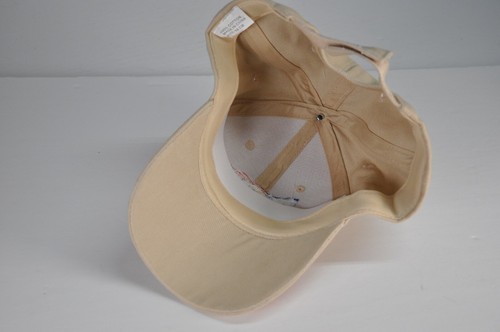 Branson USA Flag Eagle Head Laurel Beige Cotton Strapback Hat - Picture 4 of 5