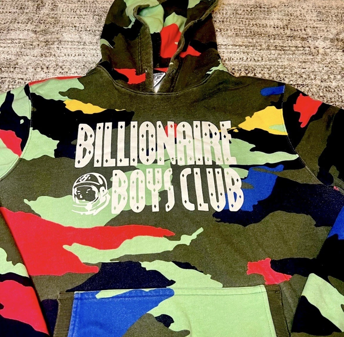 Billionaire boys club camo hoodie clearance